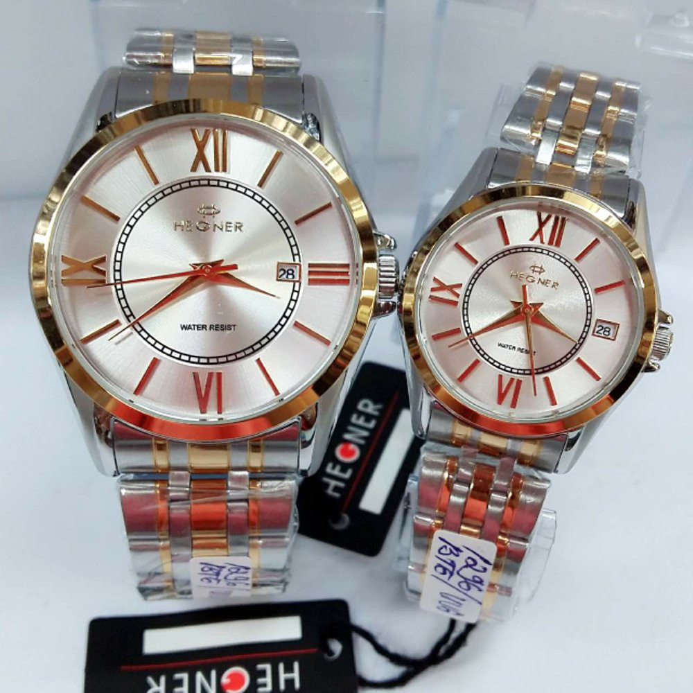 Jam Tangan Original Hegner 1296 Couple Kombi Gold (hargajam |ac8427)