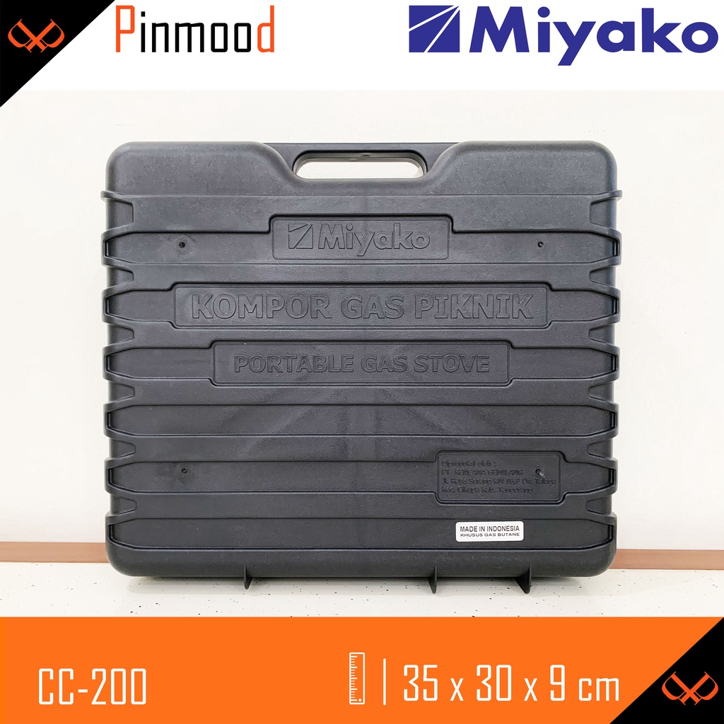 MIYAKO KOMPOR GAS CC-200 PIKNIK / TRAVEL BISA TABUNG GAS KECIL DAN TABUNG GAS 3 KG 2 IN 1 PORTABLE