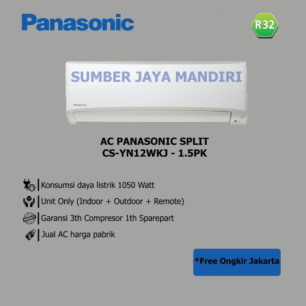AC PANASONIC SPLIT CS YN12WKJ - 1.5PK