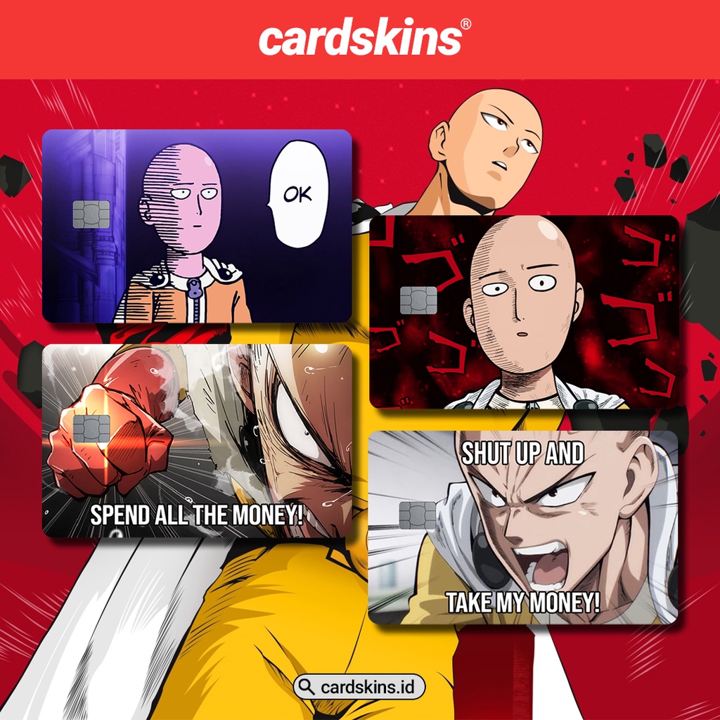 SAITAMA ONE PUNCH MAN SPECIAL HOLOGRAM | GARSKIN / STICKER KARTU ATM / SKIN KARTU ATM / DEBIT / CREDIT / EMONEY / FLAZZ | CARDSKINS