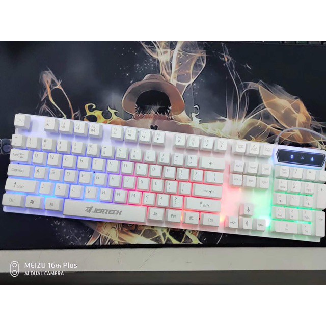 Keyboard Gaming Jertech K358 Lampu LED RGB Membrane Keyboard FULL SIZE