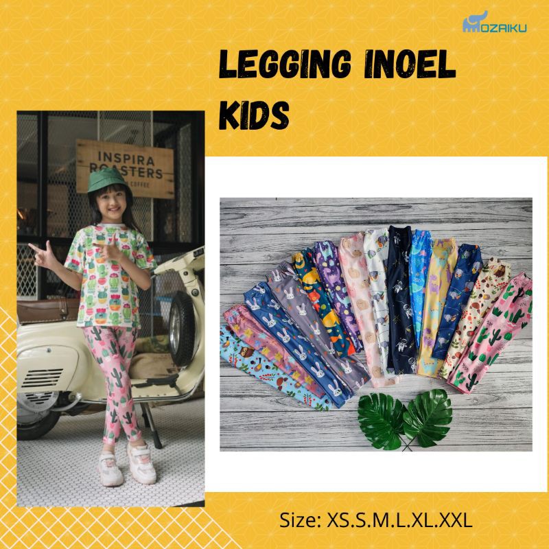 Legging Anak Perempuan Inoel Kids Spandek Import Size  XL dan XXL