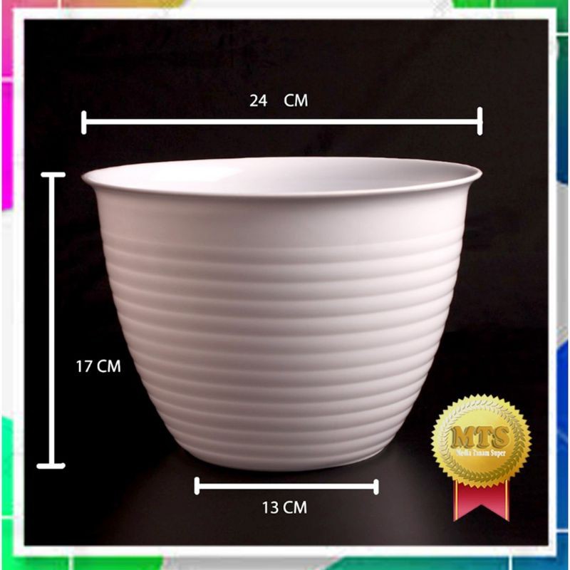 Pot Tawon Madu 30 Putih 24 cm/Pot Goocie 30 Putih /Pot madu 30 Premium Great A