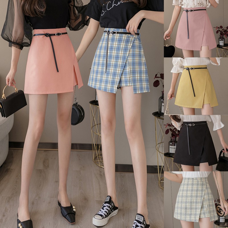 KARAKOREA 8206 Venneta Skirt with belt/Rok Pendek/Korean Mini Skirt/Rok Korea Skirt