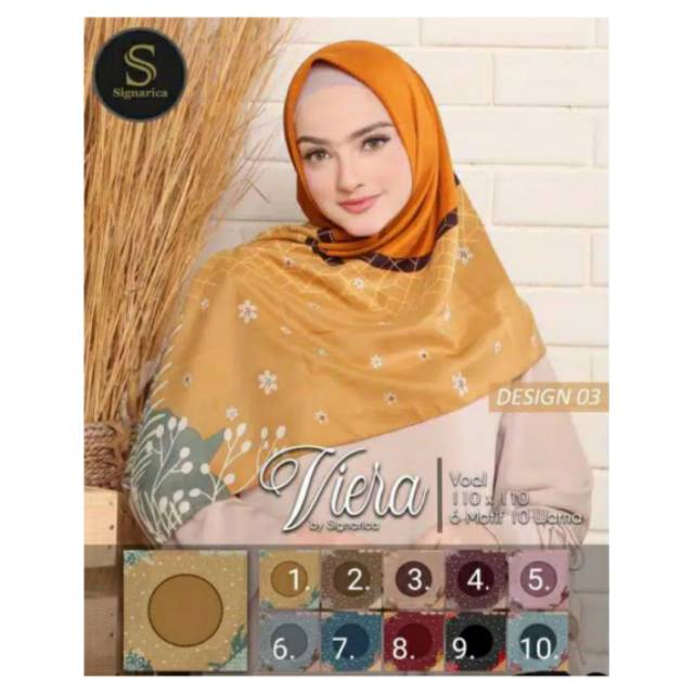 Jilbab Segi Empat Motif Viera by Signarica