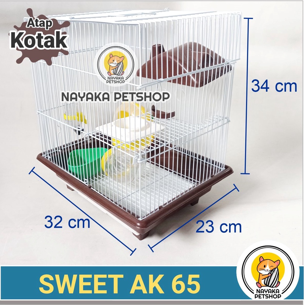 Sweet AK 65 Kandang Hamster Tingkat 2 Lantai Besar Murah