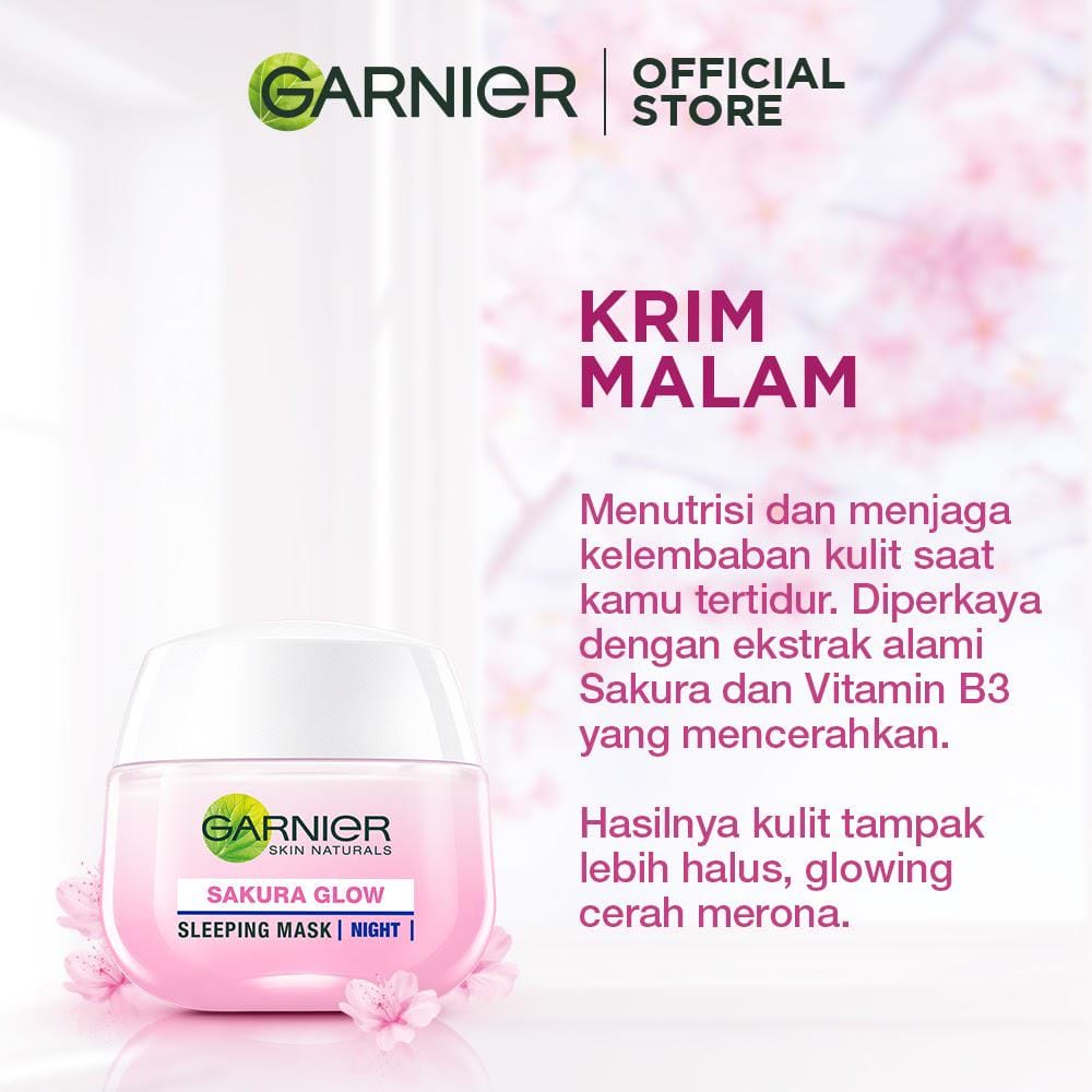 GARNIER Sakura White Sakura Glow Whitening Serum Cream Day-Night Cream Skin Care 50(KIM)