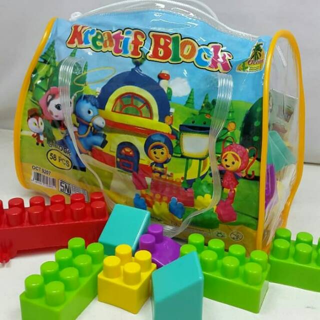 Mainan Kreatif Block Model Tas isi 58 pcs