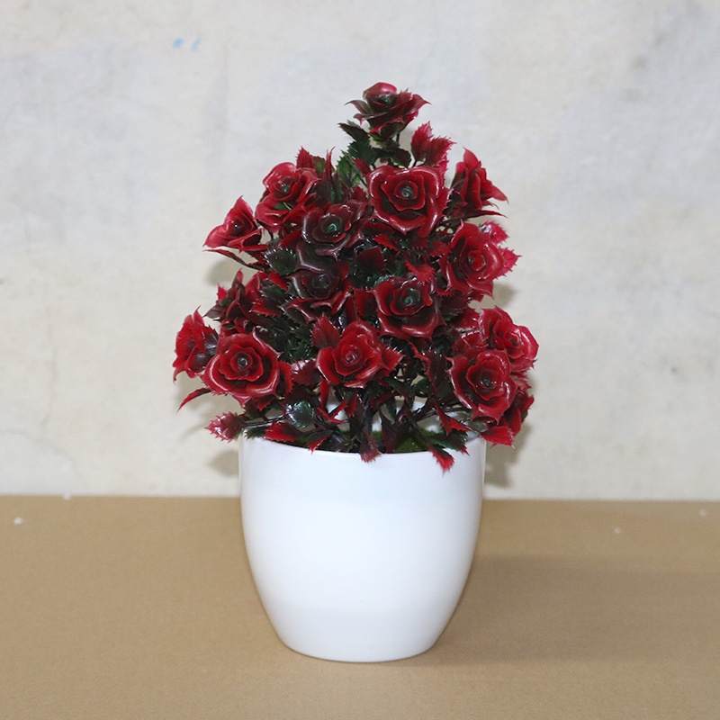 Retaily PT43 Pot Tanaman Hias Bunga Hias Plastik Ornamen Pot Bongsai Artificial Flower Decoration