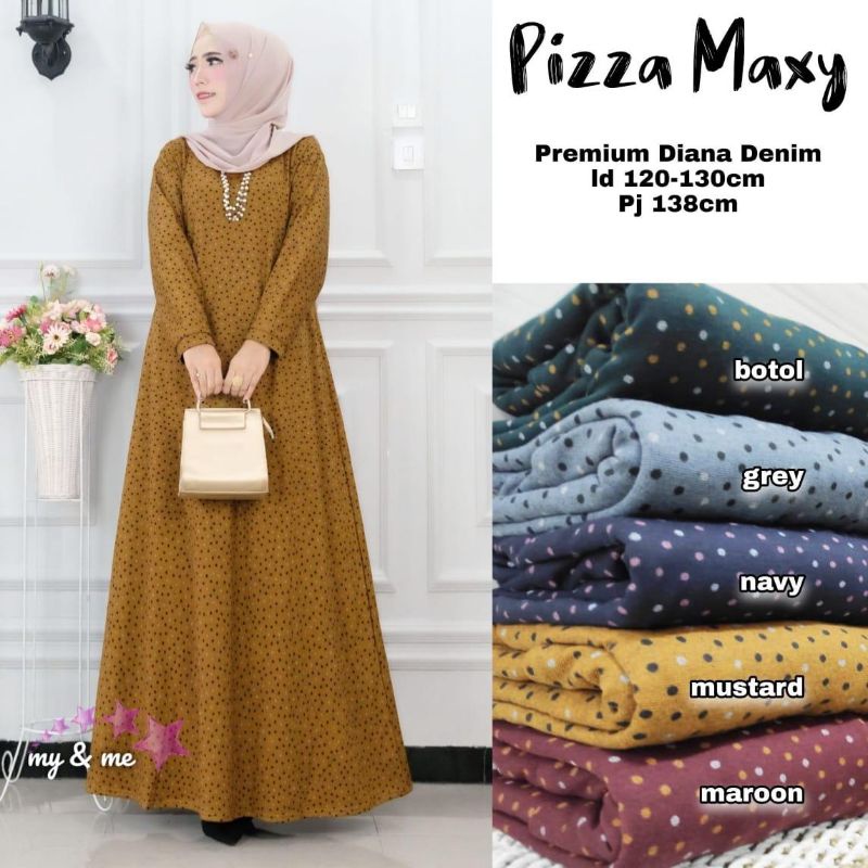 GAMIS/DRESS PIZZA MAXY SUPER JUMBO PREMIUM DIANA DENIM FREESIZE FIT TO XXXXL