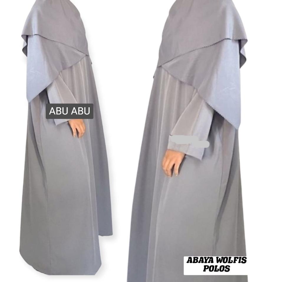 Tren Kekinian.. ABAYA POLOS ANAK WARNA WOLFIS ALKHATIB COLLECTION USIA 2 TAHUN - 12 TAHUN / GAMIS PO