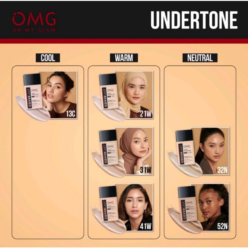 OMG CoverLast Liquid Foundation Alas Bedak | Oh My Glam | SPF 20