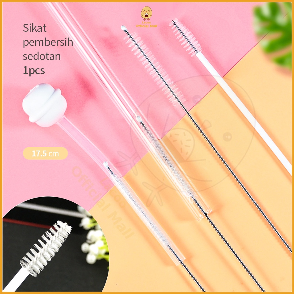 Lacoo Sikat pembersih sedotan bayi stainless  straw brush Sikat jerami 17.5cm