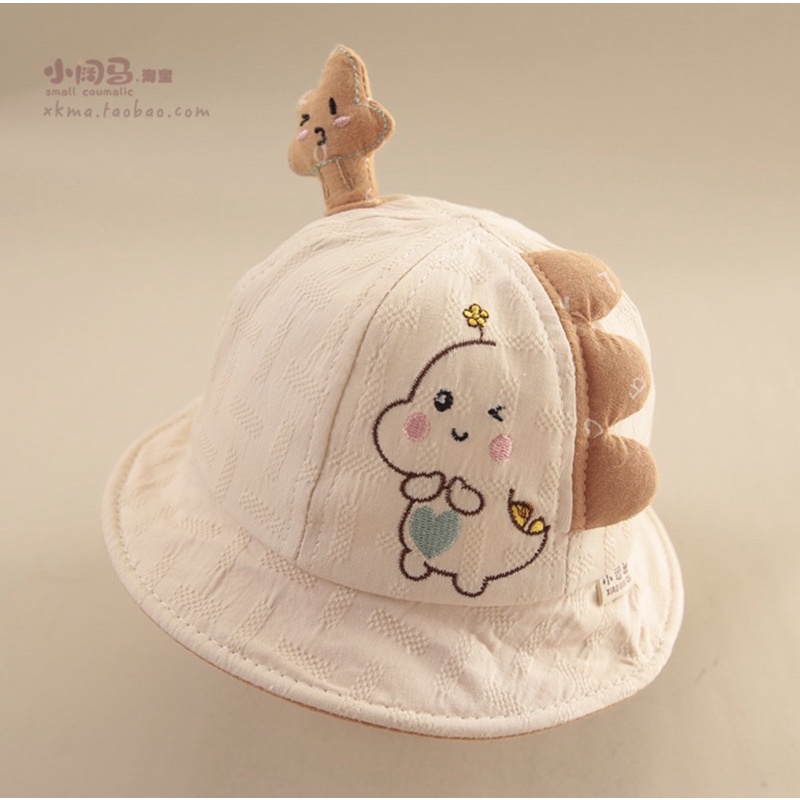 Topi Bucket Anak Bayi Model Pikachu / Baby Hat-Cream