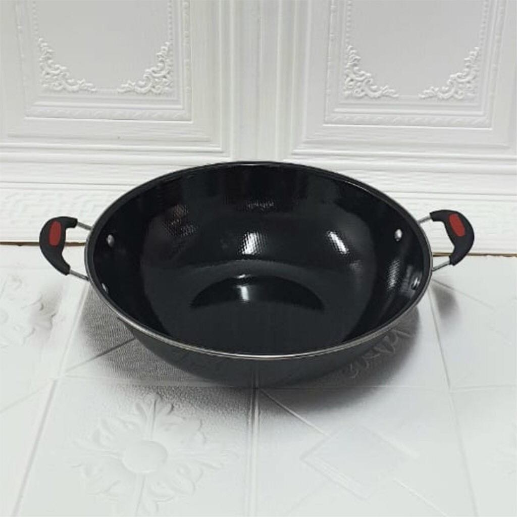 WAJAN ENAMEL  - Wajan enamel wajan penggorengan  anti gores wajan anti lengket