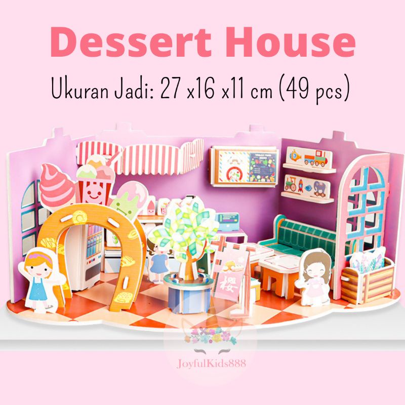 Mainan Edukasi Anak Puzzle 3D Miniatur DIY Jigsaw Besar Part 8 Seri Toko Susun