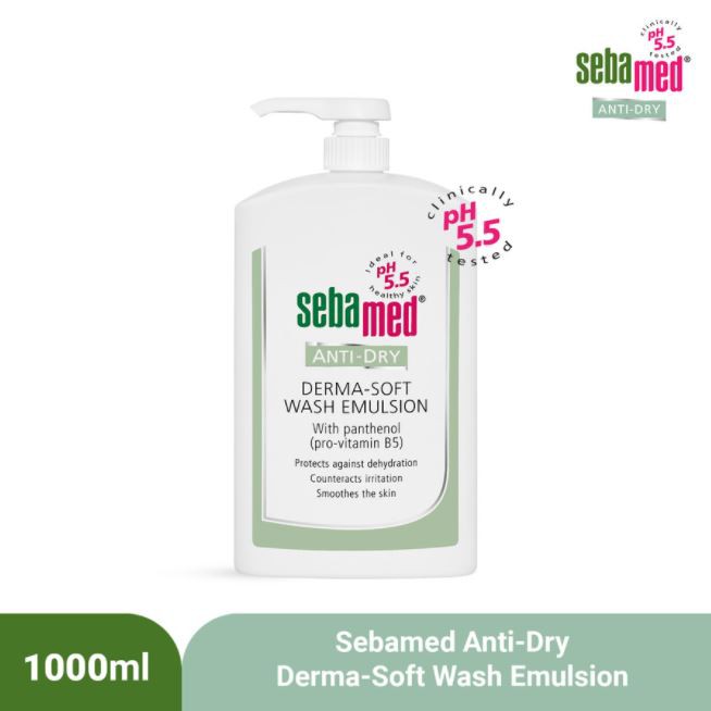 ☘️Yuri Kosmetik☘️ Sebamed ANTI-DRY Derma-Soft Wash Emulsion 1000ml