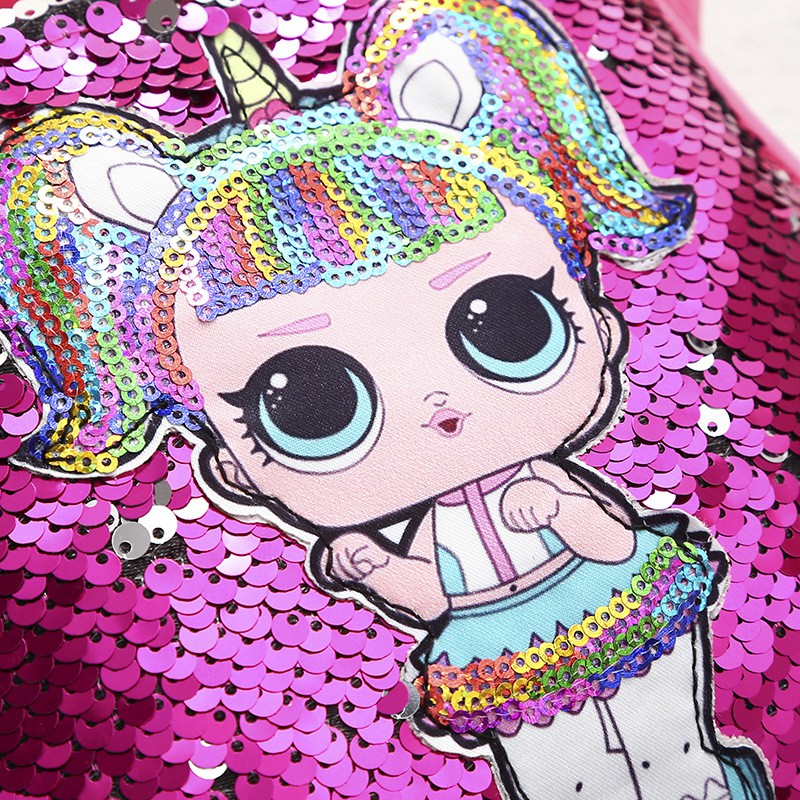 Tas Selempang LOL sequin - LOL2 LOL7 LOL18 hologram laser sling anak perempuan bag mute bolak balik