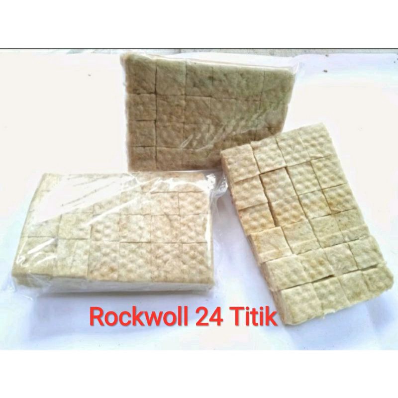 ROCKWOOL Cultilene media tanam hidroponik 24 lubang siap pake