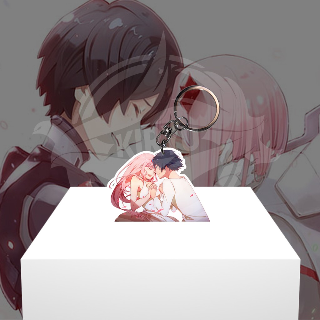 Gantungan Kunci Gantungan HP Anime Darling in the FranXX Hiro x Zero Two Couple  - Ganci Akrilik - K