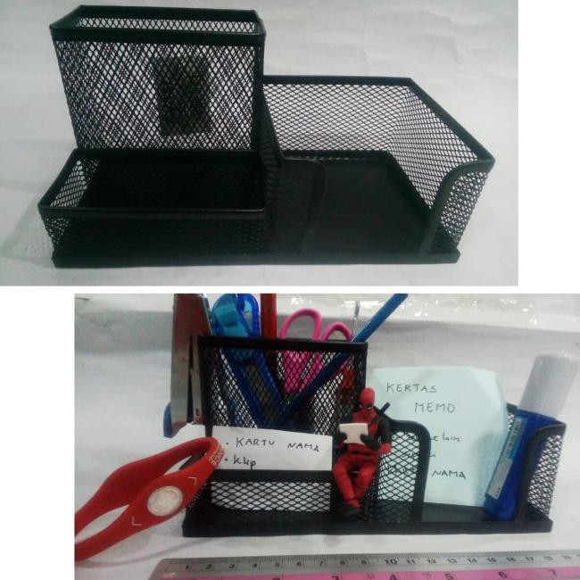 

Tempat Alat Tulis pensil pulpen kertas di meja kantor / meja belajar