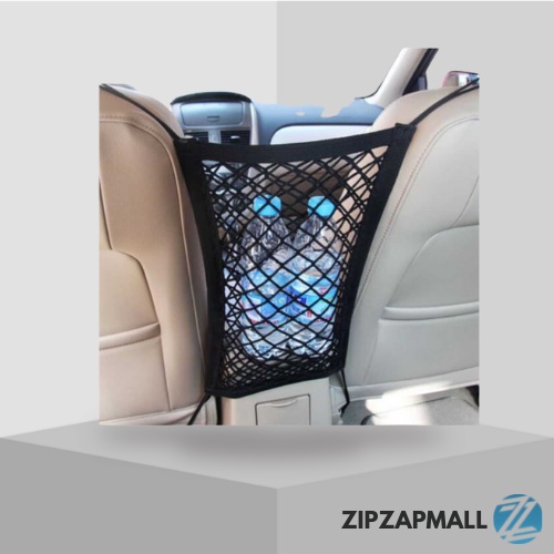 Jaring Mesh Car Net Stroage Organizer  Kantong Penyimpanan Jok Barang Kursi Mobil Tengah Serbaguna