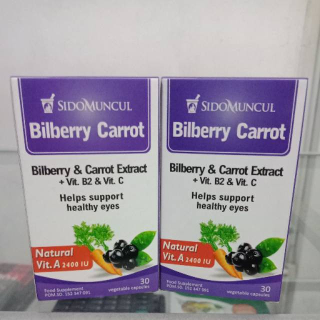 Jual Bilberry Carrot Sidomuncul/Herbal Mata/Obat Mata Kapsul Shopee