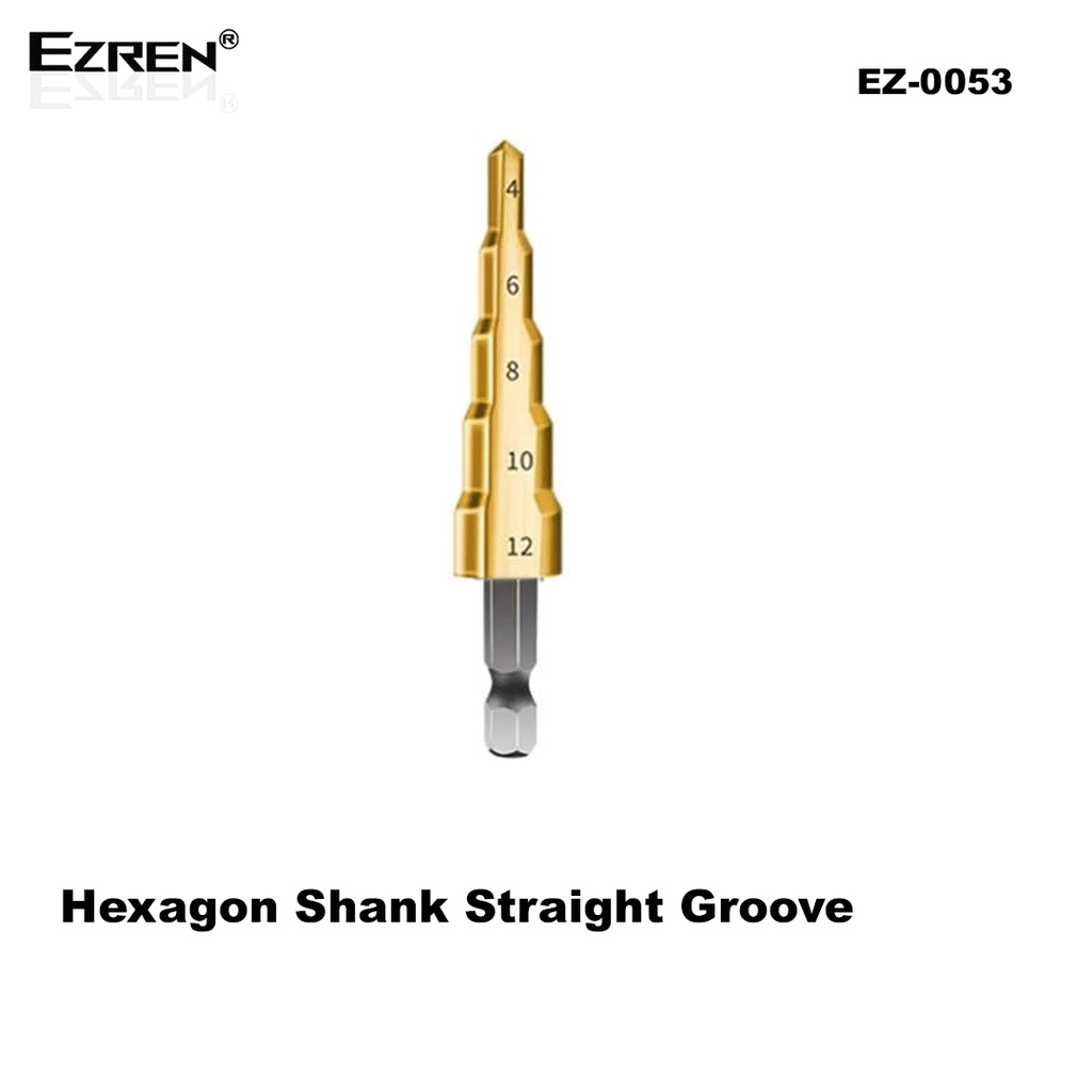 Ezren EZ-0053 Mata Bor Multi Step 4-12mm Pagoda Besi Drill Bits