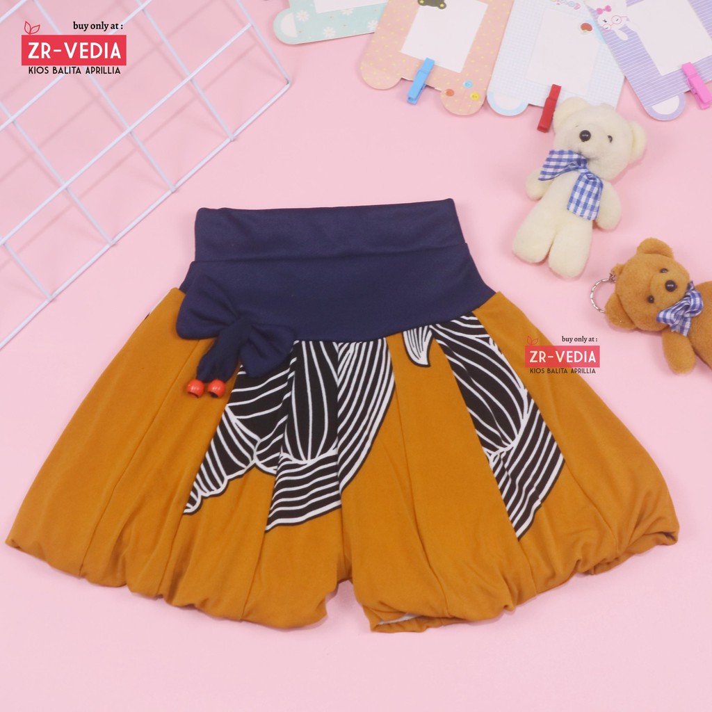 Celana Baloon uk 1-2 Tahun / Celana Pop Anak Murah Perempuan Pita Polos Short Pants Kids Pendek