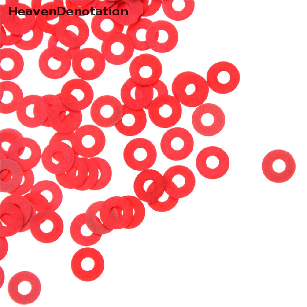 100 Pcs Sekrup Insulating Fiber Washers Ukuran 3mm Warna Merah Untuk Motherboard