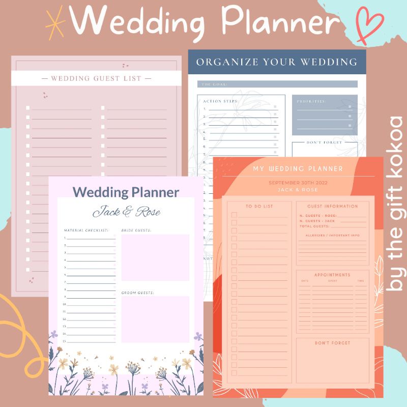 

(PART 7) Loose Leaf Kertas Isi File Binder/ Wedding Planner/ Wedding Guest List