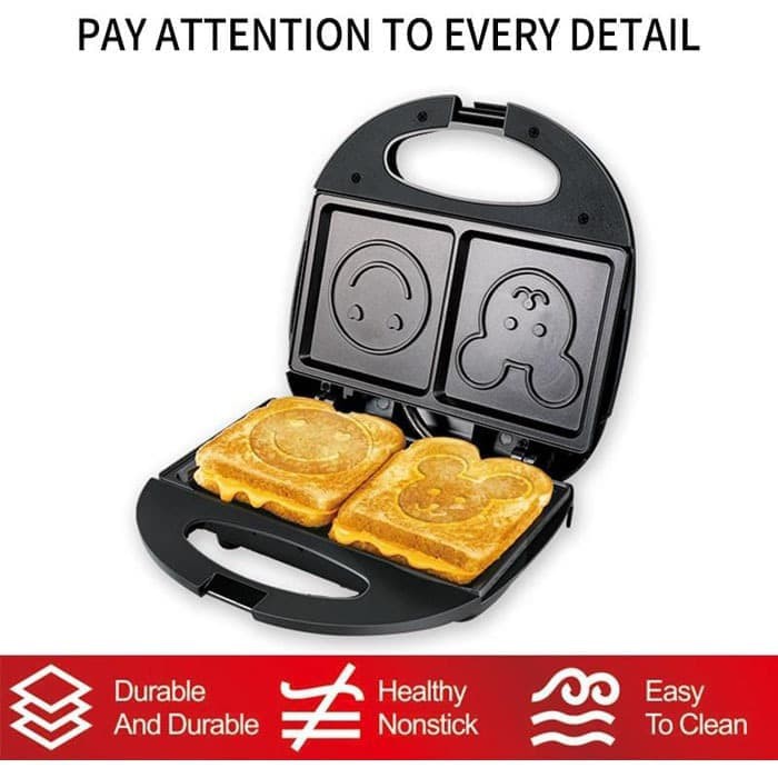 Sonifer Waffle Maker Cartoon Plate SF-6065 Mesin Panggang Roti Listrik