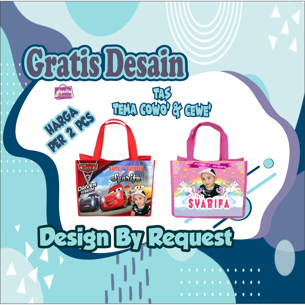 

TAS ULTAH TEMA COWOK DAN CEWEK| GOODIEBAG DUA TEMA| TAS SOUVENIR ULTAH 2 TEMA