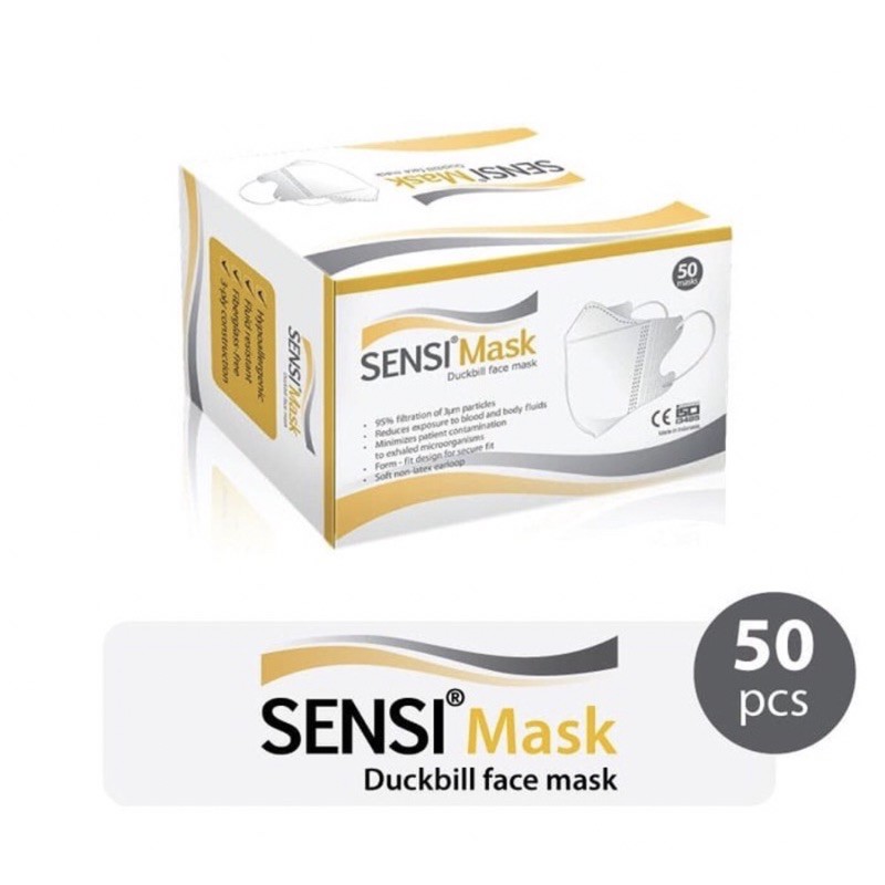 Sensi Masker Duckbill Isi 50/Sensi Duckbill Facemask 50's