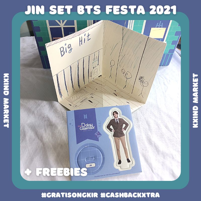BTS FESTA 2021 D-DAY CALENDAR JIN SET / album BTS / BTS Festa / PC jin / Kim seokjin bts / PC jk