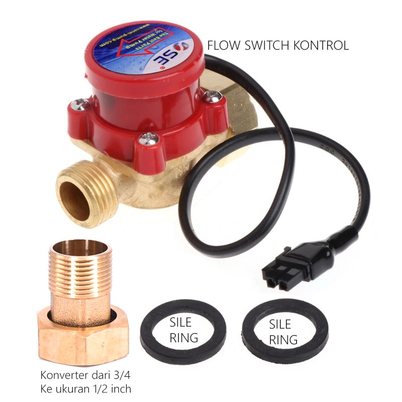 Water Flow Switch - Ukuran 1 inch ke 1/2 - Otomatis Pompa Booster