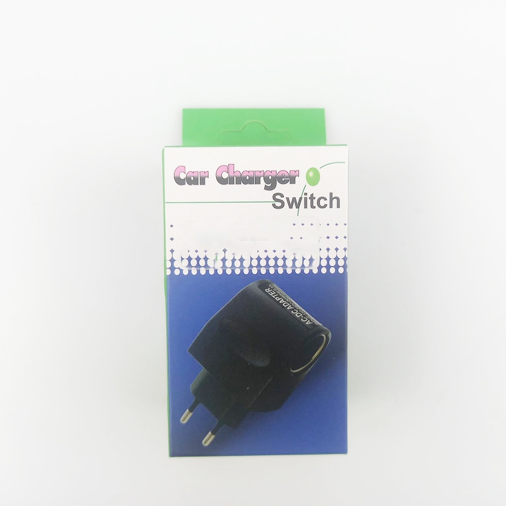 Car Charger Switch EU Plug 12 V 500 MA - KYA000109 - Black