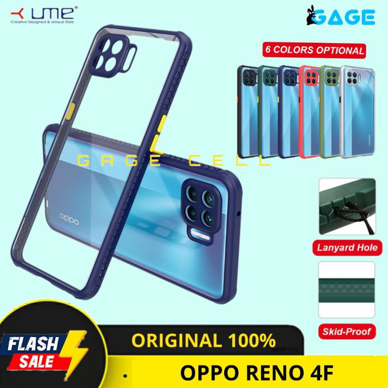 ORIGINAL ✅ SOFTCASE CASE HYBRID FUZE CRYSTAL OPPO RENO 4F - CASING HARDCASE OPPO RENO4 F BACK COVER