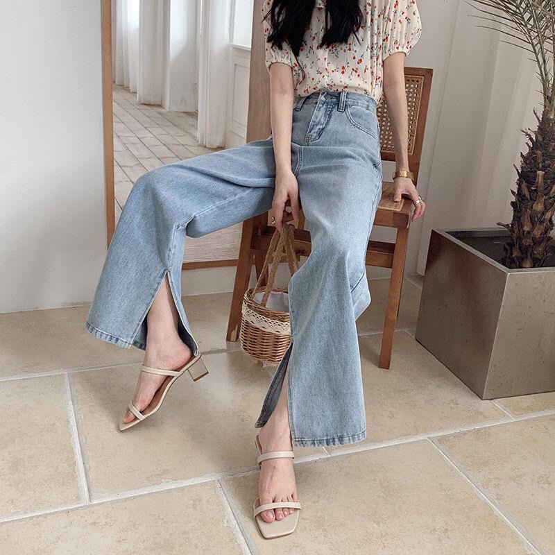 ( VM ) - Vanesha Margaretta - 9141 // Kulot Jeans Import  (ada belahan dibawah)