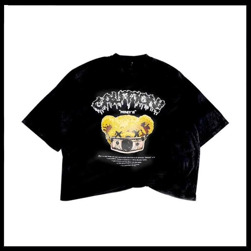 FC - KAOS CROP COUTION MONEY`S // KAOS CROP MOTIF BEAR