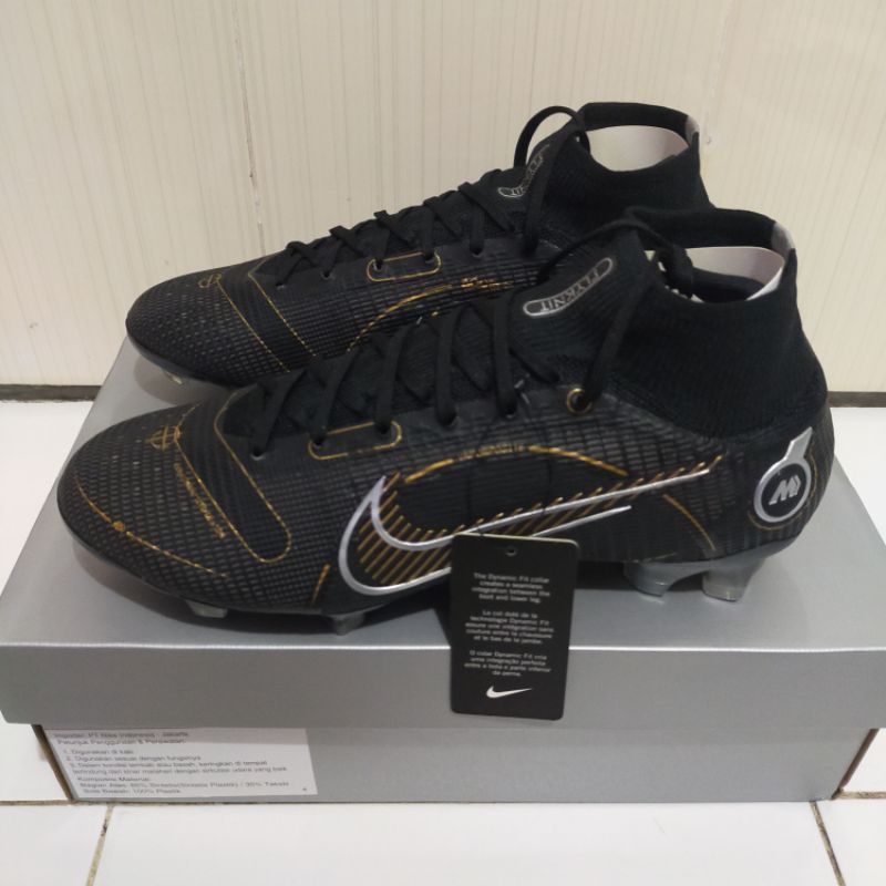 Sepatu Bola Mercurial Superfly8 Elite  Black Gold