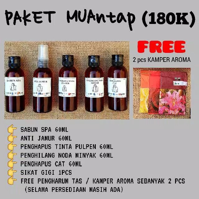 Paket muantap/sabun spa tas/penghapus bolpen/ anti jamur tas kulit / penghilang noda minyak /