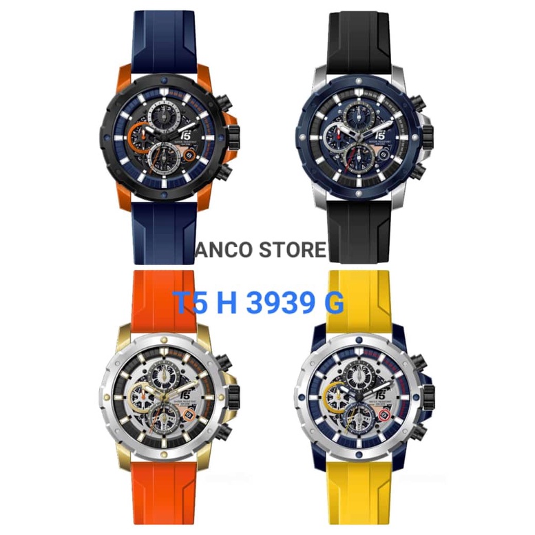 Jam Tangan T5 H 3939G Original Chronograph