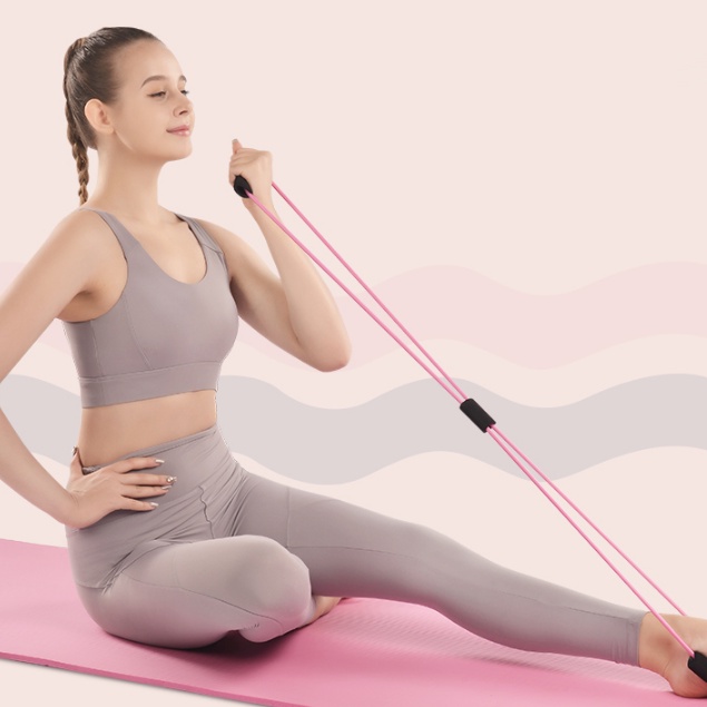 Tali Yoga Senam Stretch GYM Fitness Elastis Resistance Serbaguna Latihan Otot