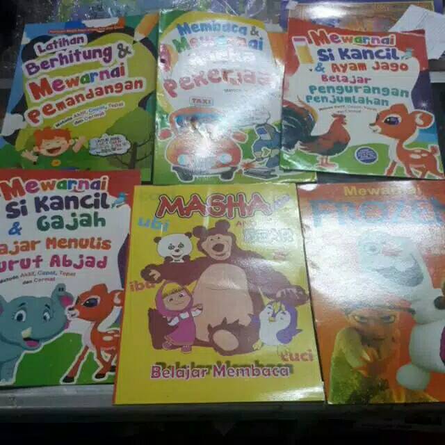 Mewarnai sambil belajar berhitung dan menulis