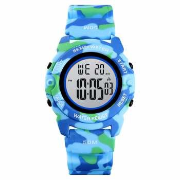 JAMINAN ORIGINAL SKMEI Jam Tangan Digital Pria - 1574 Camo Light Blue TAHAN AIR