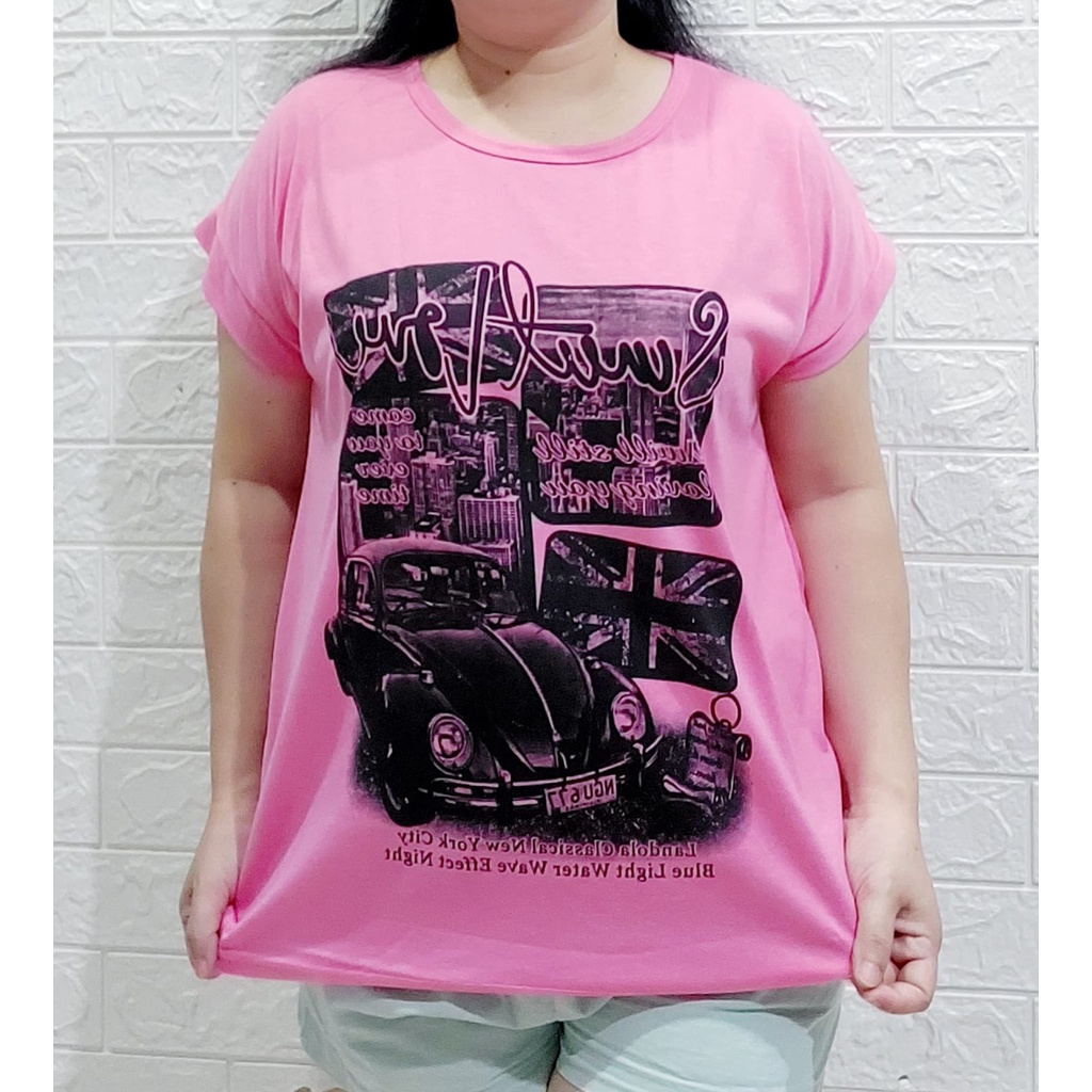 BAYAR DIRUMAH!KAOS WANITA UKURAN JUMBO MOTIF SWEET/KAOS WANITA SEOER JUMBO HARGA SERBA MURAH