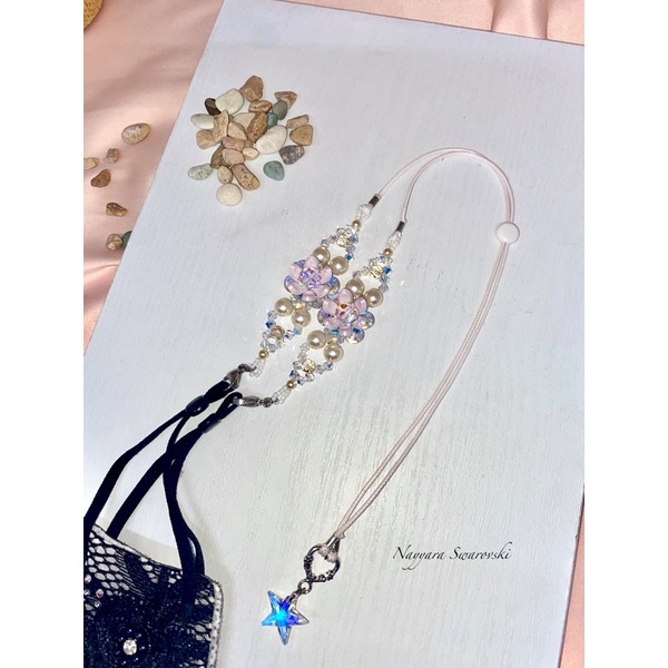 Kalung Konektor Masker Swarovski