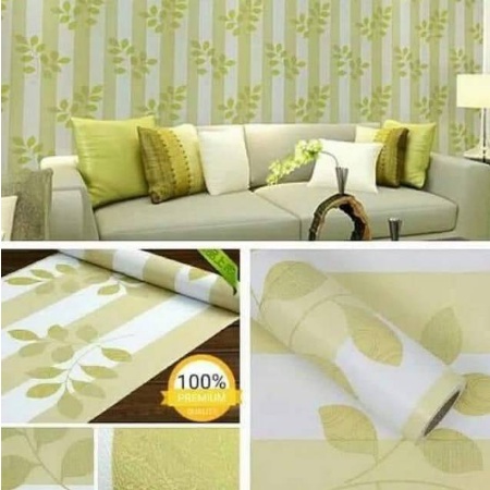 Wallpaper Salur Daun Hijau 1 roll