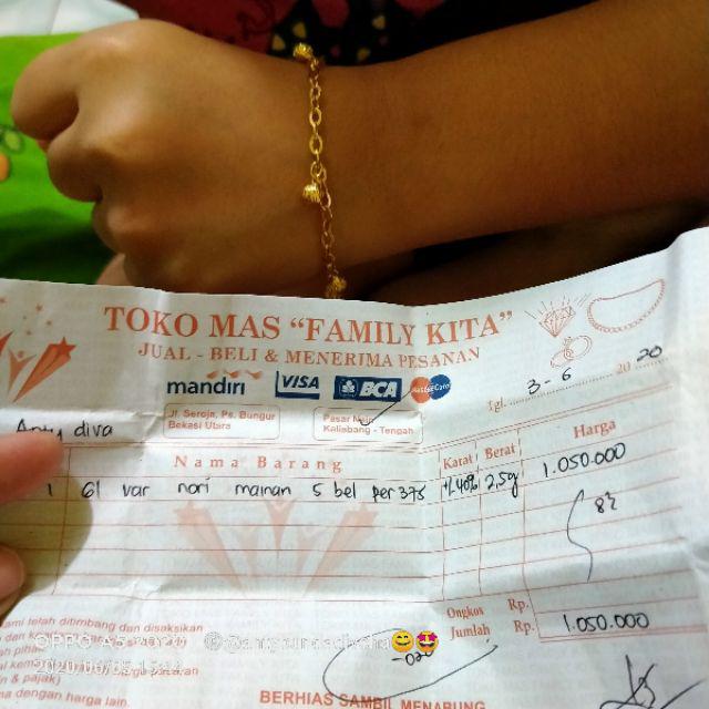 Contoh Surat Emas Gelang Nusagates